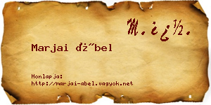 Marjai Ábel névjegykártya