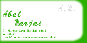 abel marjai business card