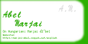 abel marjai business card